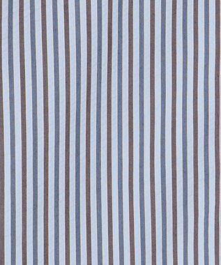 J.PRESS MEN 【KING SIZE】【クールマックス】サッカー マルチストライプ バンドカラーシャツ サックスブルー系1