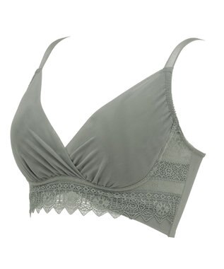 BRADELIS New York 【BRADELIS Me / ノンワイヤー・バストアップ】Plushブラ25S1 ブラデリス 補正 ノンワイヤー ブラジャー 補整下着 オリーブ