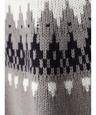 CRAFT STANDARD BOUTIQUE 【男女兼用】求心柄クルーネックニット Gray Mixture