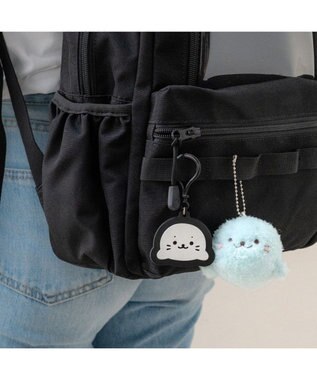 Mother garden しろたん ふわふわキーホルダー 《水色》 単品 ライトブルー