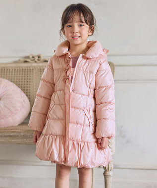 ANY KIDS 【フード取り外し/洗濯機可能】Aラインコート ピンク