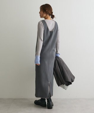 CRAFT STANDARD BOUTIQUE Uネックジャンパースカート Gray