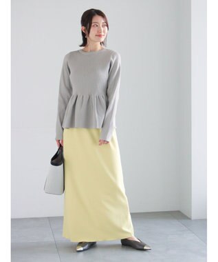 Te chichi ストレッチジョーゼットナロースカート《2026 spring catalog item》 イエロー