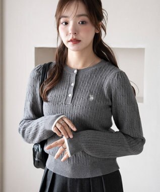 WEGO 【WEB限定/25年秋冬新作】別注USPOLOヘンリーネックニットPO