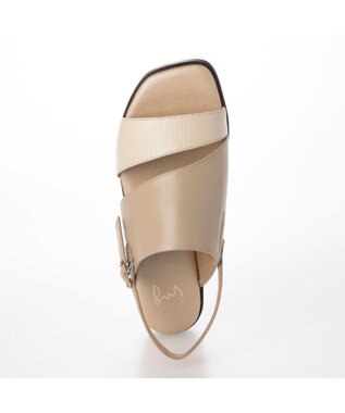 ing <ing>【WEB限定】【３E】ダブルベルトサンダル ベージュカタオシ