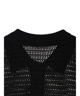 earth music&ecology ラインポロニットプルオーバー Black