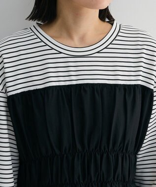 Green Parks シャーリングドッキングワンピース Black