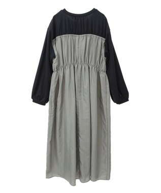 Green Parks シャーリングドッキングワンピース Khaki