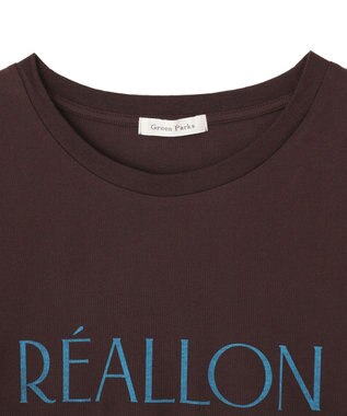 Green Parks アソート柄ロゴＴシャツ Brown