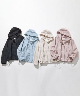 ANY SIS S 【撥水・UVカット・花粉ガード】2WAYラグランフーディ ブルゾン アイスピンク