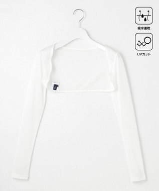 23区GOLF ズレ知らずで快適に対策【UVケア】【吸水速乾】UVボレロ ホワイト系