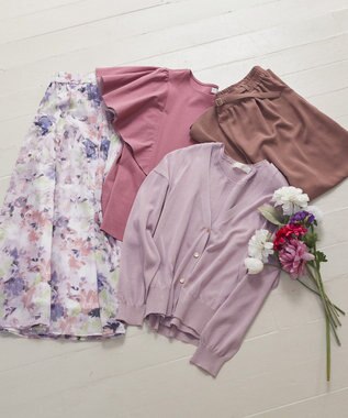 ANY SIS 【接触冷感＆UVカット】サラキレイワイド パンツ テラコッタ