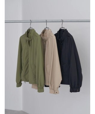 earth music&ecology スタンドフリルミリタリーブルゾン Beige