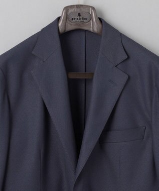 GOTAIRIKU 【通気性/ストレッチ/洗える】エアレースジャケット_ヘリンボーン柄 ネイビーヘリンボーン柄