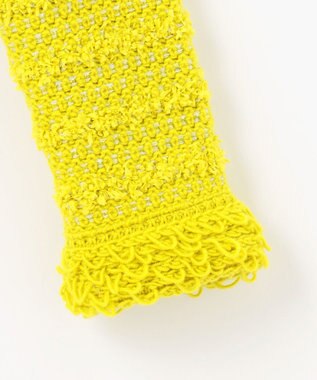 自由区 【カトリエムブーケ】Tweed melange フリンジジャケット イエロー系