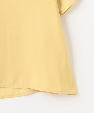 ANY マットサテン袖タックブラウス イエロー