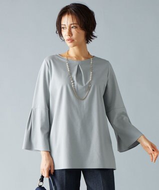 自由区 S 【洗える】エッセンシャルポンチクルーネック カットソー ライトグリーン系