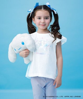 ANY KIDS 【サンリオキャラクターズ×any FAM】バックシャンTシャツ ホワイト×シナモロール