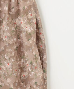 組曲 S 【WEB限定】フラワーボーダージャガードプリント ワンピース アプリコットベージュ系5