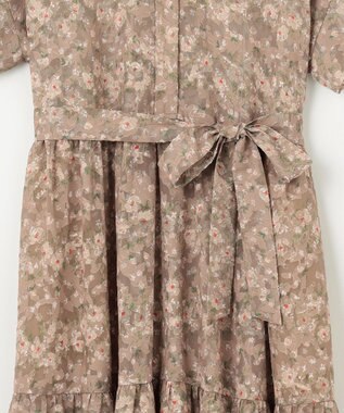 組曲 S 【WEB限定】フラワーボーダージャガードプリント ワンピース アプリコットベージュ系5
