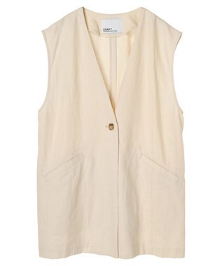 CRAFT STANDARD BOUTIQUE 【キナリノ別注】リネンレーヨンジレベスト Ivory