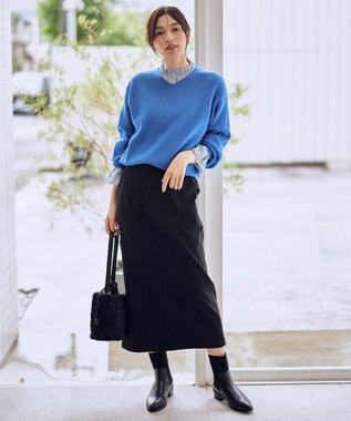 ANY L 【ウエストゴム】ベイカースカート ブラック