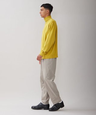 UNFILO MENS スタイリッシュ タートルネック ニット マスタード