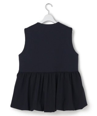 23区 【先行予約】コットンダンボール ペプラム ジレ アウター ネイビー系