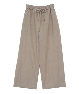 Green Parks 綿麻混イージーワイドパンツ Light Beige