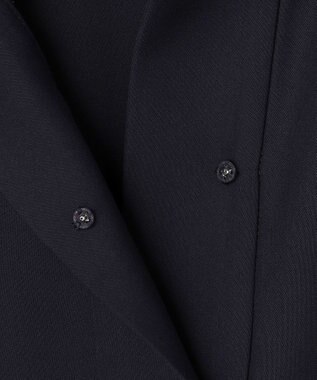 UNFILO 【セットアップ着用可/セレモニー】ドライダブルクロス スキッパーブラウス ネイビー