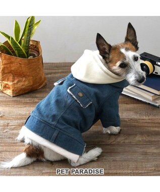 PET PARADISE ペットパラダイス 重ね着風デニムジャケット  小型犬