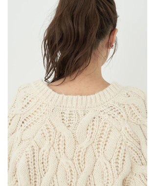 earth music&ecology ｍｉｘケーブルカーディガン Off White