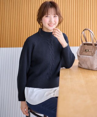 ANY SIS 【2SET】ニットレイヤード セット ネイビー