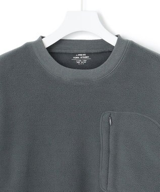 J.PRESS YORK STREET 【UNISEX】フリースクルーネックプルオーバー グレー系
