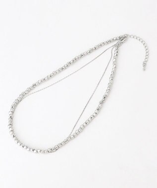 ２連メタルチェーンネックレス