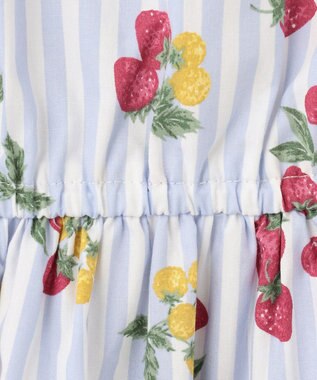 ANY KIDS プリント サマー ワンピース ストライプ×イチゴ