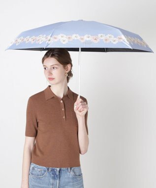 MOONBAT 【WEB限定/遮光率100%】晴雨兼用折りたたみ日傘 ポール&ジョー(PAUL & JOE ACCESSOIRES)クリザンテーム/バイカラー 雨の日OK 遮熱 簡単開閉 UV 晴雨兼用