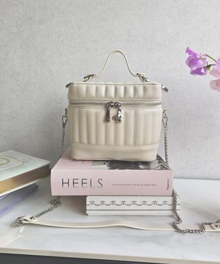 style code 【MERCURYDUO/マーキュリーデュオ】ストライプキルティング　バニティミニショルダーバッグ アイボリー