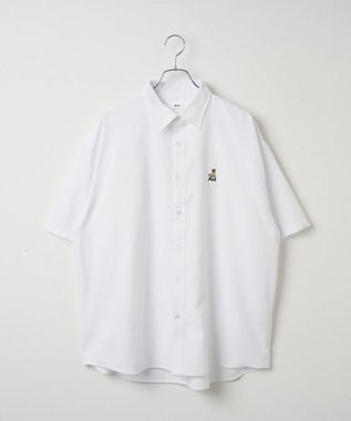 WEGO 【シワになりにくい】イージーケアオックスフォードワンポイントシャツ（S） ベージュ