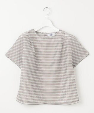 J.PRESS LADIES L シアーボーダーツイン カットソー モカ系1