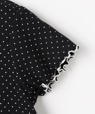 ANY KIDS 【一部店舗/WEB先行販売アイテム】ドット×リボン 半袖Tシャツ ブラック