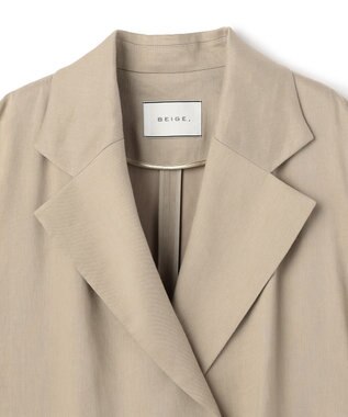 BEIGE， MICA /  リネンブレンドベルト付きジレ  L.Taupe