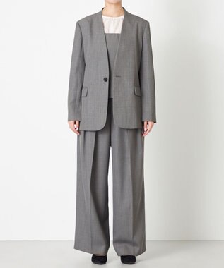 NAVE 【Nave】ウールポリエステルツイル ジャケット トップグレー系