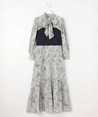 Feroux 【古畑星夏さん着用・3WAY】ビスチェコンビフラワープリント ワンピース スカイブルー系4