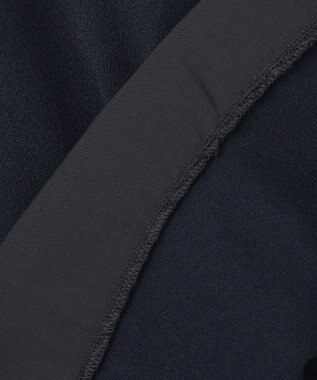 23区 L 【洗える】レーヨンポリエステルストレッチ シャツコンビ ニット ネイビー系