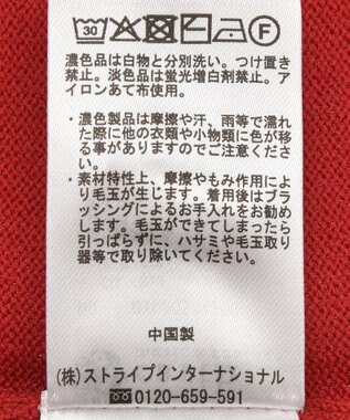 earth music&ecology 【毛玉防止 / 洗濯機洗い可】選べる丈ハイネックニット Red