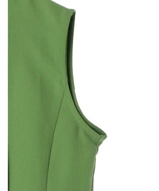 Green Parks AnriettMusee ノースリーブタックペプラムブラウス Green