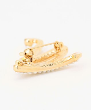 ANY パールイニシャルブローチ M