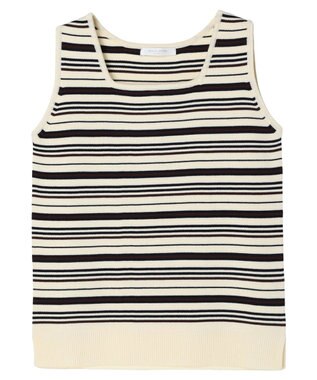 Green Parks スクエアネックニットタンクトップ Charcoal Gray