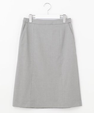 J.PRESS LADIES L 【洗える・撥水・防汚】コットンFITTYシャーク スカート ライトグレー系